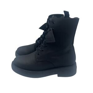 Clarks Originals Portugal Black Leather Lace Up Tall Boots Womens 7.5